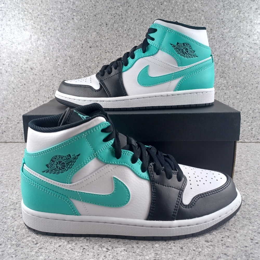 Nike Air Jordan 1 Mid Tropical Twist Aqua Turquoise Sneakers Shoes